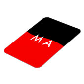 Eenvoudige monogram voeg je naam letter man minima magneet (Linkerzijde)