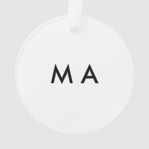 Eenvoudige monogram voeg je naam letter man minima ornament