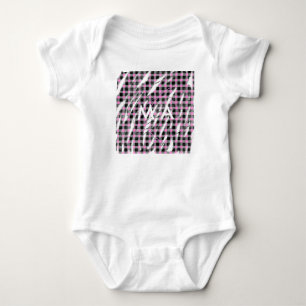 Eenvoudige monogram voeg je naam letter man minima romper