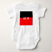 Eenvoudige monogram voeg je naam letter man minima romper (Achterkant)