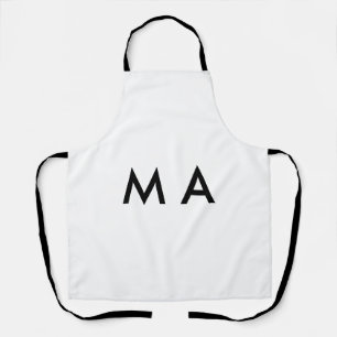 Eenvoudige monogram voeg je naam letter man minima schort