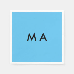 Eenvoudige monogram voeg je naam letter man minima servet