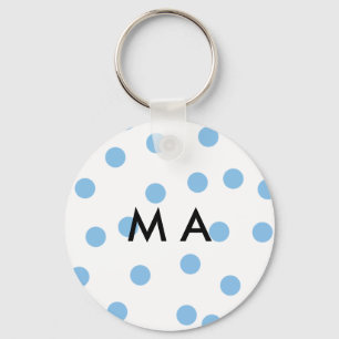 Eenvoudige monogram voeg je naam letter man minima sleutelhanger