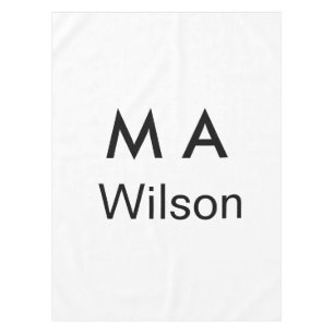 Eenvoudige monogram voeg je naam letter man minima tafelkleed