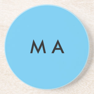 Eenvoudige monogram voeg je naam letter man minima zandsteen onderzetter