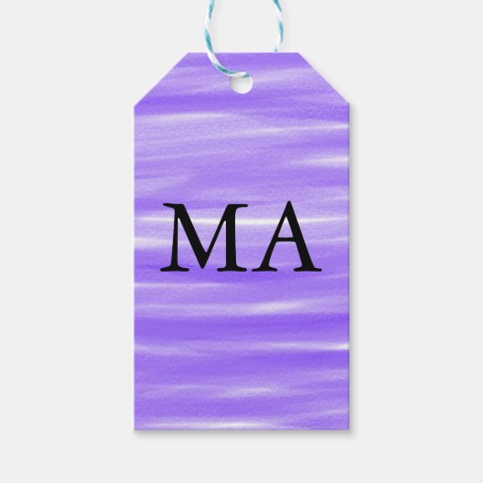 Eenvoudige monogram voeg uw naam letter man minima cadeaulabel (Voorkant)