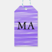 Eenvoudige monogram voeg uw naam letter man minima cadeaulabel (Achterkant)