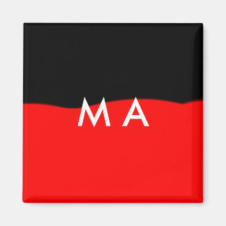 Eenvoudige monogram voeg uw naam letter man minima magneet