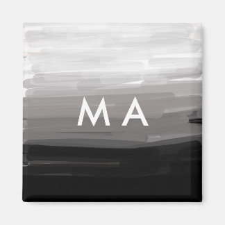 Eenvoudige monogram voeg uw naam letter man minima magneet