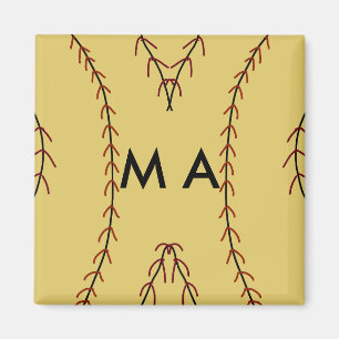 Eenvoudige monogram voeg uw naam letter man minima magneet