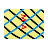 Eenvoudige monogram voeg uw naam letter man minima magneet (Horizontaal)