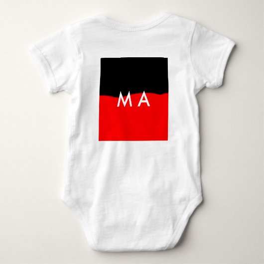 Eenvoudige monogram voeg uw naam letter man minima romper (Achterkant)