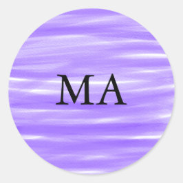 Eenvoudige monogram voeg uw naam letter man minima ronde sticker