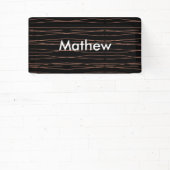 Eenvoudige monogram voeg uw naam letter man minima spandoek (Insitu)