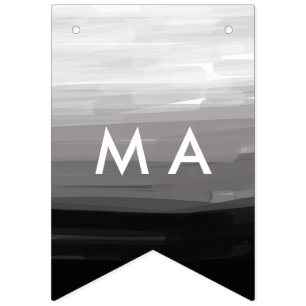 Eenvoudige monogram voeg uw naam letter man minima vlaggetjes