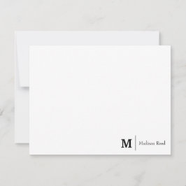 Eenvoudige Monogram Zakelijk Notitiekaartje