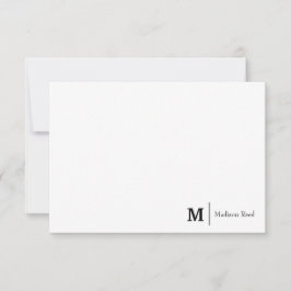 Eenvoudige Monogram Zakelijk Notitiekaartje
