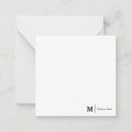 Eenvoudige Monogram Zakelijk Notitiekaartje