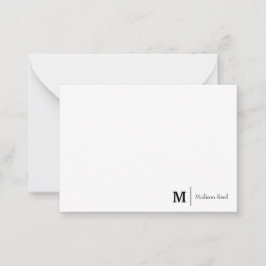 Eenvoudige Monogram Zakelijk Notitiekaartje