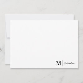 Eenvoudige Monogram Zakelijk Notitiekaartje