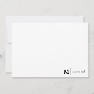 Eenvoudige Monogram Zakelijk Notitiekaartje