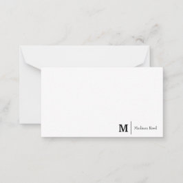 Eenvoudige Monogram Zakelijk Notitiekaartje