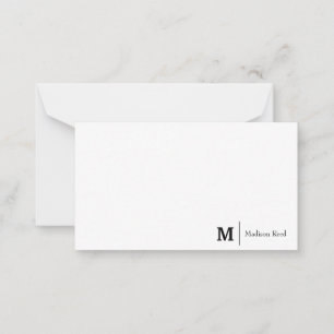 Eenvoudige Monogram Zakelijk Notitiekaartje