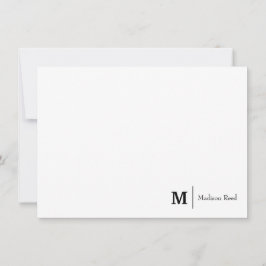 Eenvoudige Monogram Zakelijk Notitiekaartje