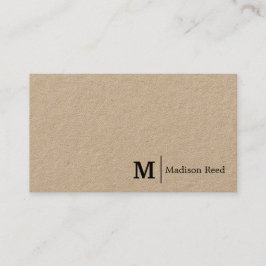 Eenvoudige Monogram Zakelijk Visitekaartje