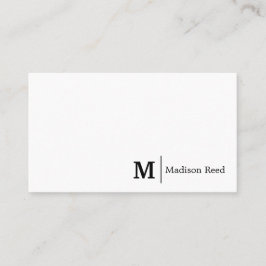 Eenvoudige Monogram Zakelijk Visitekaartje