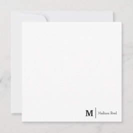 Eenvoudige Monogram Zakelijke Notitiekaartje