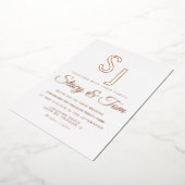 Eenvoudige monogrammen: Ampersand Gold geperst Folie Uitnodiging (Gedraaid)