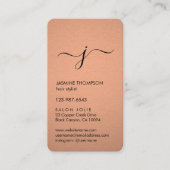 Eenvoudige monogrammen Faux Folie Verticaal Afsprakenkaartje (Voorkant)