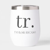 Eenvoudige monogrammen Naam Gepersonaliseerd (Achterkant)