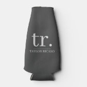 Eenvoudige monogrammen Naam Gepersonaliseerd Flesjeskoeler (Voorkant)