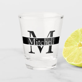 Eenvoudige monogrammen Naam Gepersonaliseerd Shot Glas