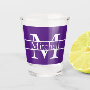 Eenvoudige monogrammen Naam Gepersonaliseerd Shot Glas