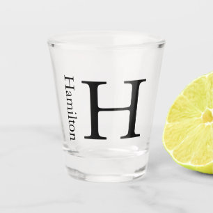 Eenvoudige monogrammen Naam Gepersonaliseerd Shot Glas