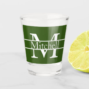 Eenvoudige monogrammen Naam Gepersonaliseerd Shot Glas
