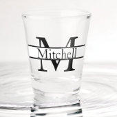 Eenvoudige monogrammen Naam Gepersonaliseerd Shot Glas