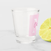 Eenvoudige monogrammen Naam Gepersonaliseerd Shot Glas (Links)