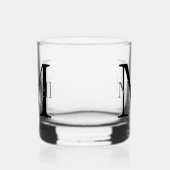 Eenvoudige monogrammen Naam Gepersonaliseerd Whisky Glas (Rechts)