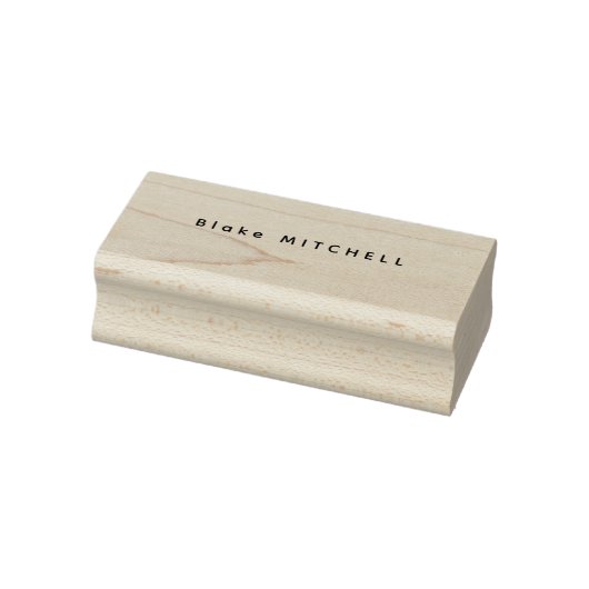 Eenvoudige Monogramnaam Unieke Rubberen Stempel (Stempel)