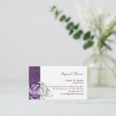 Eenvoudige monotone bloem persoonlijk visitekaartje (Staand voorkant)