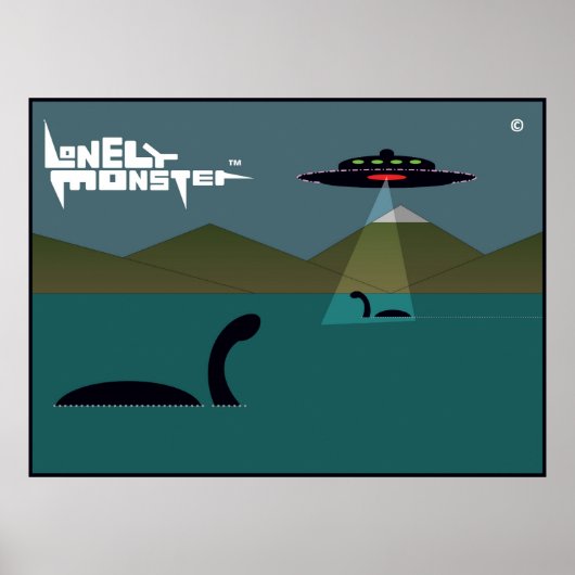 Eenvoudige monsters en ufo poster (Voorkant)