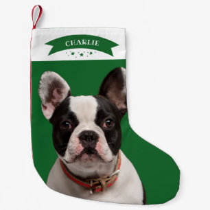 Eenvoudige Mooie Aangepaste Foto Huisdier Hond Kleine Kerstsok