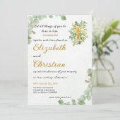 Eenvoudige mooie Christelijke bruiloft Kaart (Staand voorkant)