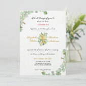 Eenvoudige mooie Christelijke bruiloft uitnodiging (Staand voorkant)