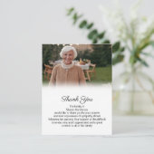 Eenvoudige mooie foto begrafenis Dank u Bedankkaart (Staand voorkant)