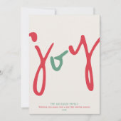 Eenvoudige Mooie Foto Vreugde Feestdagenkaart (Voorkant)